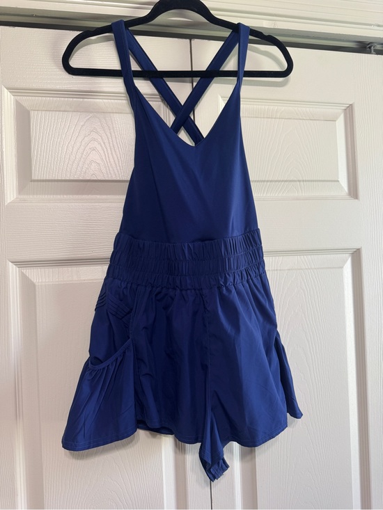 FP Movement by Free People Pants - FP Movement by Free People Royal Blue Cross-Back Romper